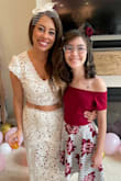 I bought this dress for my bridal shower and it was perfect. The fit was great and the quality of the materials was good. The skirt was too long and I did have it altered. I felt beautiful and everyone loved it on me. - Marisol N.