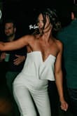 This was absolutely perfect for our wedding reception! I wanted something I could dance in that would still be chic! This was it! I'm 5'9 and wore it with converse and it was perfect! I would recommend some tape if you're small busted other than that it's seriously amazing! - Morgan I.
