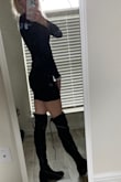 Love this! I was worried it was a little "plain" or would be unforgiving but it's neither. Very soft and comfortable. I'm on the shorter side so I did pull it up just a little so the boots I paired it with worked better but it's flexible in a way that didn't make that obvious at all. I apologize for the dirty mirror pics but it's the best I got! - Cass C.