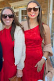 I wore this to my friends' November wedding and it was a hit! Lots of compliments!  Love the red color and easy to dance in! I got a Medium! - Amanda S.