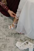 I thought these were going to be way too high, but honestly I felt so confident and beautiful walking down the aisle! These were the perfect wedding day shoes. I got so many compliments, and felt so steady all day since the heel is thick and not skinny. - Erin P.