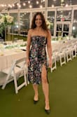 Pretty dress. I ordered a small and it was pretty baggy so I did have to get it altered. I love the pattern and slit on the side. I felt that it was flattering. However, the top part was cheaply cut and not made well at the top of the bust. - Kaitlyn M.