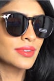 I've said it before and I'll say it again; I LOVEEEEE Lulus sunnies.  They are perfectly lightweight, affordable, and look beautifully chic.  This pair along with the Inline black sunnies are my two favorite pairs.  I've never been able to find any that I love as much as these two.  The gold accent on these with the rounded edge really suits the square-heart face shape and complement most outfits without being overly bold.  I love them!!!! - Nawaal F.