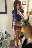 I bought this specifically for Thanksgiving this year. It turned out so cute and I got so many compliments! It was a little tight but the medium was too big so I kept the small. - Ashley C.