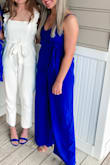 I needed this color for my senior year recruitment. the jumpsuit was super flattering and long enough that I could wear with heels. Super cute! - Madison C.