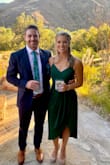 Loved this dress, so comfortable and excellent quality fabric. Just as it appeared on the site. It fit great although I did safety Pin the bottom slit a little lower to avoid over exposure on the dance floor as it can open pretty high. Loved the dark green for a fall wedding. - Sarah L.