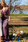 I love the color and fit of the dress, the only downside was the length. I will definitely need to shorten it a few inches. - Teri F.