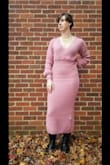 I am absolutely in love with this dress! It's so unbelievably comfortable, flattering with just a hint of sexy, plus the sweetest color! Pictures of the pink color are true to real life. It's a total knockout and works just as well dressed up as it does lounging around the house. - Alexandra W.
