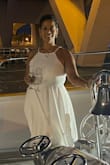 Bought this dress for an all-white yacht party. The quality of the material was thick and the dress is lined. Trying to iron it was a nightmare, though. It was my first Lulus purchase and I'm impressed. - Leslie V.