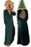 I got this as a potential dress for a wedding. Ended up going with a similar style Lulus dress in burgundy. Both dresses were a size small and this lovely green one was just a bit too snug at the waist. It fit, but I felt like it might not be as comfortable by the end of the evening. Material has little to no stretch. I ended up returning it and wearing the burgundy dress, but if I hadn't had that option, I probably would have tried this in a M and seen how it fit. - Whitney S.