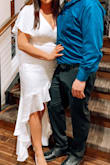 Wore for my Grooms dinner. Loved the shape and the quality of the material. 180lbs and 40DD, XL fit perfect. - Carli C.
