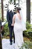 This dress was perfect for our Vancouver island elopement! I just had to shorten it a tad and I removed the strings at the back just because I preferred it without! - Ysanne W.