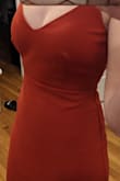Absolutely adore this dress. The only problem is that the seams come together right at my nipples! not super noticeable but I can tell that it's there. I feel like the darker colors may be less noticeable. I'm still going to keep the dress because the material is so soft and stretchy. perfect to dance in! - Kristen S.