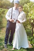 This dress is beautiful!  I wore it to our vow renewal as we eloped 10 years prior.  It is stunning and I received compliments from strangers.  I did have it hemmed for my height.  I wish I had another occasion to wear this beautiful dress. - Jenn S.