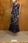 Runs large. I followed the sizing guide and ordered a small and medium. I should have ordered an extra small. I would have loved to wear this to the wedding instead of the other one. Would have 5 stars but runs large. - Kacie D.