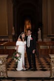 Purchased this for my intimate wedding. I was hesitant at first since my postpartum belly is still showing but the dress didn't disappoint. Simple yet so elegant. - Dianne V.