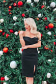 Such a great style for under $100. It's one of those LBDs you can wear for lots of different events and is elegant and timeless. It runs big in the chest area for me which is strange as it's normally the top part of dresses that are tight on me. However, I wouldn't size down as the rest would be too small then. - Eve D.