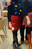This skirt is so cute. I'm 5'2" and it's pretty short so if you're tall, it may be too short. I work it to a holiday party and I got so many compliments! - Amy R.
