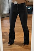 YOU GUYS!  I almost didn't order these because they just seem so basic for the price. I swear my lower half transforms when I put these on.  My decent butt turns amazing, my curves stand out in all the right ways, and FOR ONCE there is a pair of flares long enough for my 5'9" frame, even with heels!  My husband can't stop complimenting me and touching my butt when I wear these, and everyone wants to know where they're from. OH, and I usually like a slight stretch, but not too much because I don't feel as supported - somehow these are super stretchy and supportive at the same time, and I wore them out twice without washing and had absolutely no problems with them loosening up or losing their fit. - Charli R.