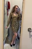 Love this dress so much. Bought it for a company Christmas party and it was so cute. V neck was a little low - but I just pinned it to make it a little more modest and it was perfect. - Niki R.