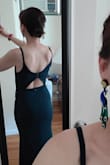 This dress is effortlessly sexy, yet modest enough to wear to most formal occasions. I felt attractive wearing this form-fitting number, and comfortable to move around and eat because it's flexible. The fabric is thick enough that this dress can be worn braless, yet the clever design of the partially exposed back would easily conceal a bra without having to resort to more expensive and less comfortable strapless options. The length is generous and can easily be taken up, which I needed to do, even considering heels. I love the way the flattering design hugs all my curves while the dark green colour also helped to reduce the appearance of my tummy. The size guide on Lulus recommended between size S and size XS with a 60%-40% ratio respectively, so I originally ordered size S. It would have worked but I'm glad I exchanged it for the size XS which fits perfectly. - Alicia P.