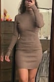 Got this for my company's holiday party-- super cozy, perfect amount of tight, super flattering! Will pair it with some knee-high boots! - Venetia H.