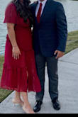 obsessed with the look of the dress, color is beautiful - Joelle V.