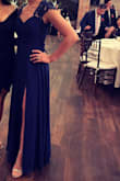 Wore this for a friend's November wedding in Houston, Texas - mild temps and it was inside. It was perfect. It was very slightly tight but had it tailored to let about 1/4 inch out. Material was perfect, didn't wear a bra and I'm typically very modest and ALWAYS wear bras. Loved the back!!! - Lien B.