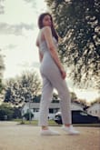 These trousers fit true to size and the matching top makes it even more flattering. Totally recommend! - Dora L.