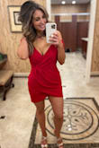 Got so many compliments on this dress! It's def on the shorter side, but not too short. Great fit and material. - Janie S.