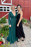 I probably needed a medium but they were sold out. I took a chance and ordered a small for a November wedding. I am top heavy but with the open back- I had some wiggle room and the girls fit fine!  I have more of a straight waist so the zipper was tight at my waist. Simple fix: I only zipped up to comfort level, leaving top 2" or so unzipped, and folded the rest in giving it a deeper cut.  I actually think it was prettier this way because there was more skin showing/separation from the bow.  Also, the long tie hides the zipper part anyway.  I used silicone sticky boobs under and tape vertically and felt super comfortable and secure all night!  My sister borrowed the dress after me for a wedding and the only drawback was hours of dancing/sweating created a visible (darkened) boob-sweat line.  It's very long, great for tall people, I don't mind the length as I usually have trouble finding floor-length gowns.  I also stitched on a beaded piece for a vintage vibe. - Yulia K.