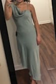 I really wanted this dress to work, it has no zipper and the whole on top is so narrow it was hard to get into it. I read that in other reviews but thought since I'm so tiny I'd make it work (nope)! Wish it had a zipper and the cowl neck didnt look great with my small bust. - Yesenia H.