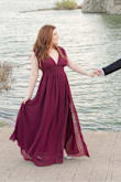 I loved the dress, although it was a bit large on me so I had it altered! It was my engagement photo dress. - Carmen T.
