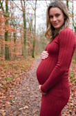 Was a little worried it would be too small since I'm usually small but I was 32 weeks pregnant? I got it anyway since the medium was out of stock. It was perfect for our winter maternity photoshoot. So comfortable, warm, stretchy, and very flattering. Love. - Meaghan R.