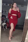 I was on the fence about this one, especially with the smaller top (34F, but the bust category doesn't go that high) but after reading the reviews I decided to get it. So so glad I did! Absolutely gorgeous. - Ashley S.