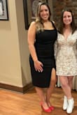 The straps were a bit loose, so I had it altered and then it fit perfectly. I was stopped by so many people sharing that it complemented my body so well! I wore this to my best friends rehearsal dinner and had to give a speech - I wanted to look fab! Although I wore spanx, it got the job done and was very impressed. Will def be wearing again! - Brynnlee P.