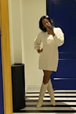 The dress felt amazing, super comfortable and soft. I usually wear a medium but probably could have got a small for a tighter fit but the medium did work. Got a lot of compliments, worth buying - Marguerite F.