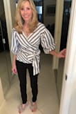 I love the look of these heels. They are comfortable and go great with anything from casual to dressy. The only reason that I didn't give 5 stars is because there is glitter on them to make them shimmer but the glitter came off and it was on my clothes. - Lisa K.