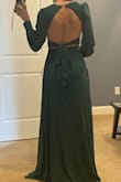 Loved the pouf shoulders. Wish the wrist cuffs were tighter. Very flattering back cutout. - Sarah J.