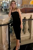 I wore this dress for my birthday dinner & on a night out and I looked FANTASTIC in it! it fit so well and I wore it with a strapless bra & hose. - Diana H.