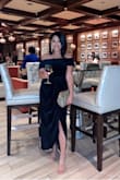 The color was darker than I expected but I really loved the dress. I'm usually a medium but got the small and it fits perfectly. It was comfortable to wear all night. It was hard to move my arms up but I made it work! Wore it for a wedding. - Natalie C.