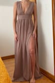 This dress is absolutely stunning! Perfect length for taller gals. Could not be happier! - Sarah S.