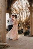 I bought this dress for my engagement photos with my Fiancé. I was doing a winter shoot so I wanted something light and airy to go with it. This dress was so absolutely beautiful, especially when flowing in the wind. I loved the blush pink color. The dress fits almost perfectly, which is amazing for ordering online because usually, things like this don't fit right. I ordered a small. It was a little long but heels were an easy fix to that. The only other thing I had to do was pin the front of the dress because I am more on the smaller size breast-wise. This dress was so affordable and perfect for the occasion. - Mary K.