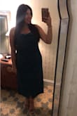 Dress fit perfectly! I love that it had adjustable straps. You could adjust depending on the cleavage you'd want to show. Dress is silky and so smooth. It is tummy friendly. Meaning, it rouges from waist across to give a very flattering shape! Dress is also about to my ankle so at 5'2 fits me more like a midi dress which I love! - Giddalthy C.