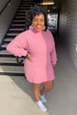 Been looking for a sexy yet casual sweater dress and finally found one! This dress can be dressed up with some heels or down with some Chuck Taylor's. I am a 38G and it fit my chest well! It gave me the right curve appeal for my body type. Glad I purchased this dress! - Amber P.