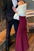 Was hesitant about wearing this to a wedding but I decided to go for it. I was going to take it off once I got inside but it was SO cozy I kept it on almost all night! It was perfect for a December wedding and I received tons of compliments! Slightly big for me since it only comes it one size, but not like it was falling off. Love the clip in the front to keep it secure. Highly highly recommend!! I can't wait for another excuse to wear it! - Lexi I.