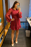 I wore these shoes with my Lulus dress to a December wedding and got so many compliments on both! I am normally a size 6 in shoes so I ordered a 6 and they fit perfectly. I just wish there was a bit more cushioning on the inside, as they can get uncomfortable pretty quickly. - Lara E.