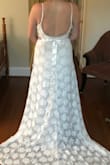 Love this dress!! It's comfortable and perfect for my adventure elopement. The lace detail is pretty and the train adds some drama! I might alter the straps because they are very flimsy and delicate. - Stacey B.