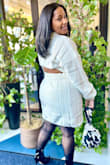 This dress is everything! It provides just enough sexy while giving you cozy too! The bottom half hugs your hips, the waistband snatches your middle section, and then back out is just the surprise factor to gag over. Def. recommend getting this beauty. I'll be ordering in another color too. - Lauren B.