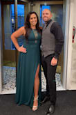I got so many compliments on this flattering dress at a winter/Christmas-themed wedding. The slit and open back are just sexy enough but classy. - Lauren B.